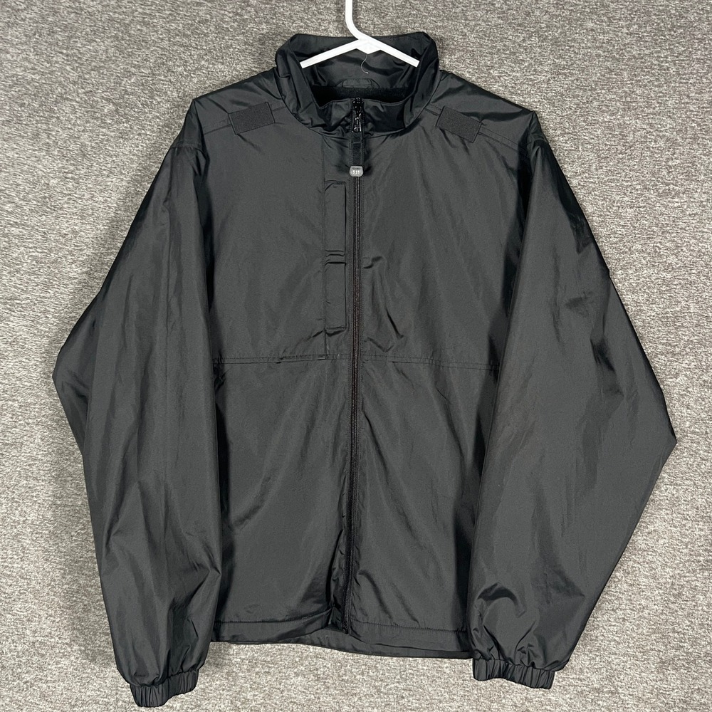 5.11 Tactical Jacket Mens Medium Black Full Zip Lightweight‎ Windbreaker Coat
